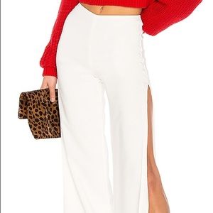 White high slit pant revolve lovers and friends